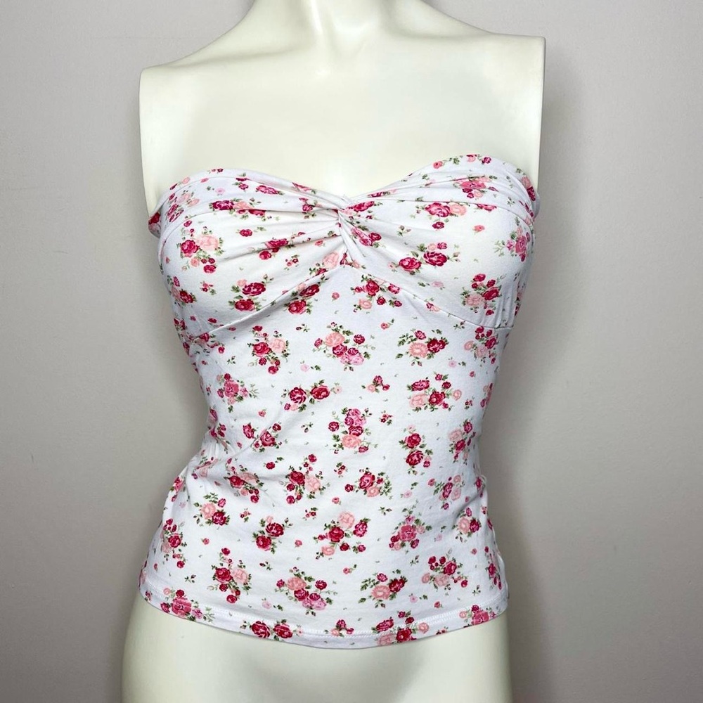 2016 pink floral babydoll tube top by Clockhouse